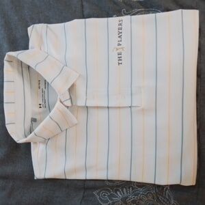 Under Armour The Players Championship Performance Polo Blue & Orange Stripe L